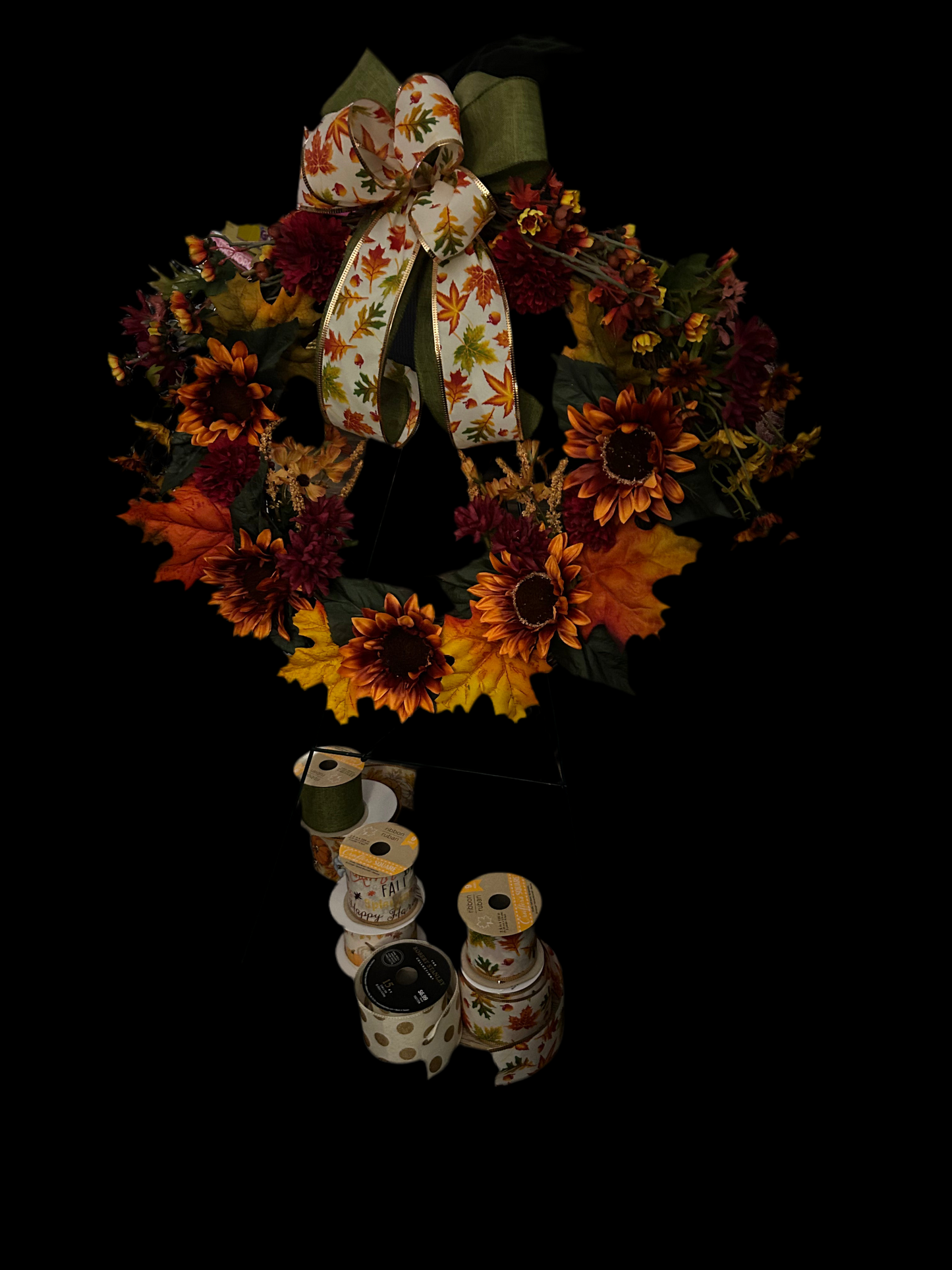 Orange Sunflower Wreath