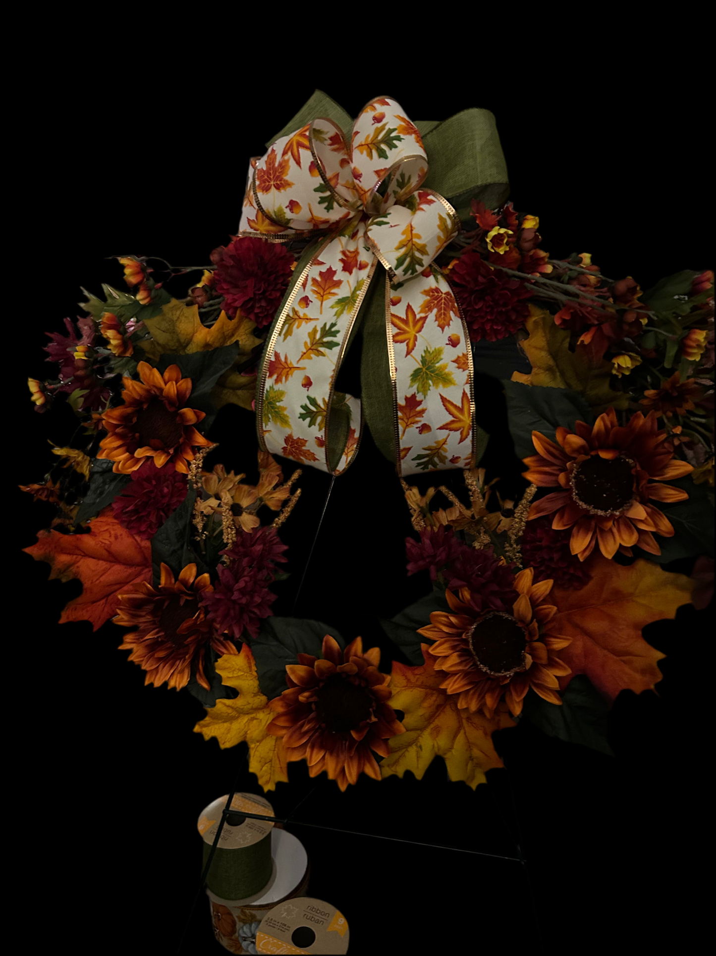 Orange Sunflower Wreath