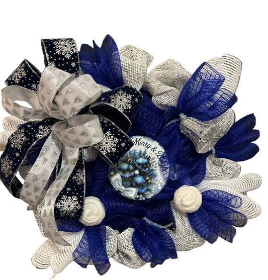 Blue&Silver Xmas Wreath
