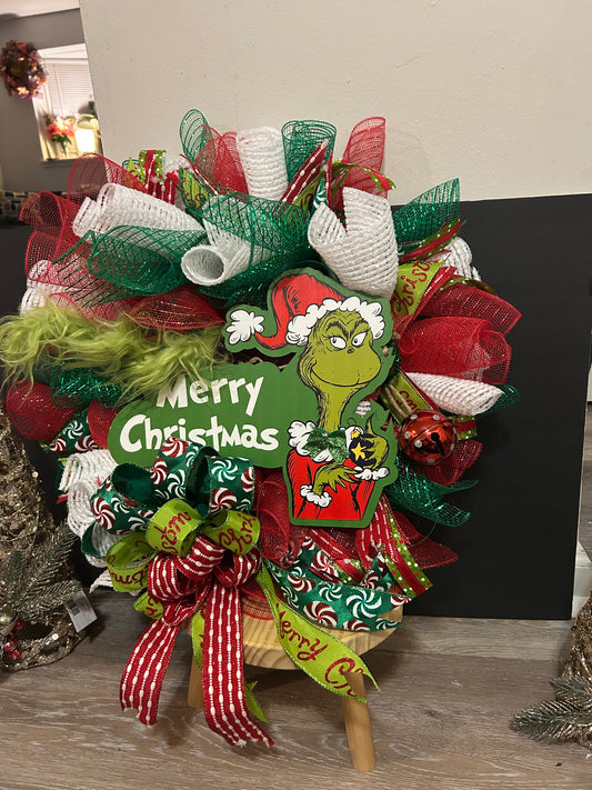 Grinch Wreath-Medium