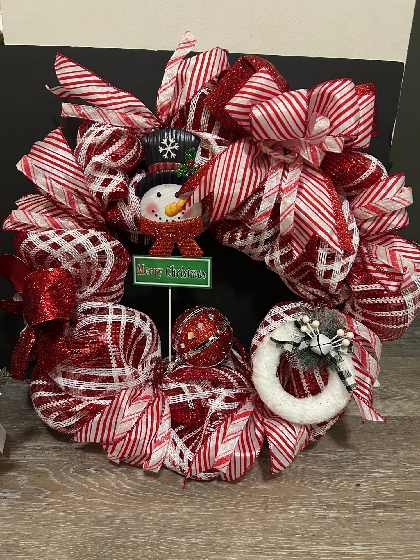 Xmas Snowman Wreath