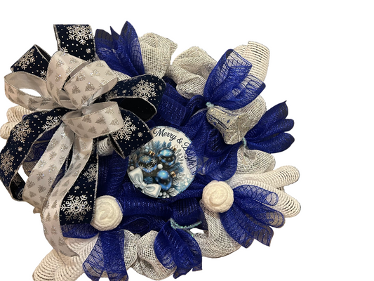 Blue&Silver Xmas Wreath